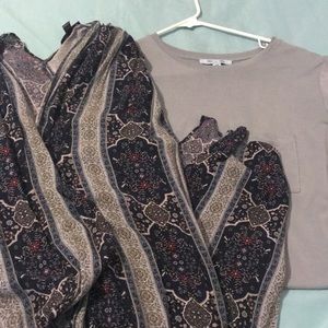 T-shirt dress with matching kimono cardigan